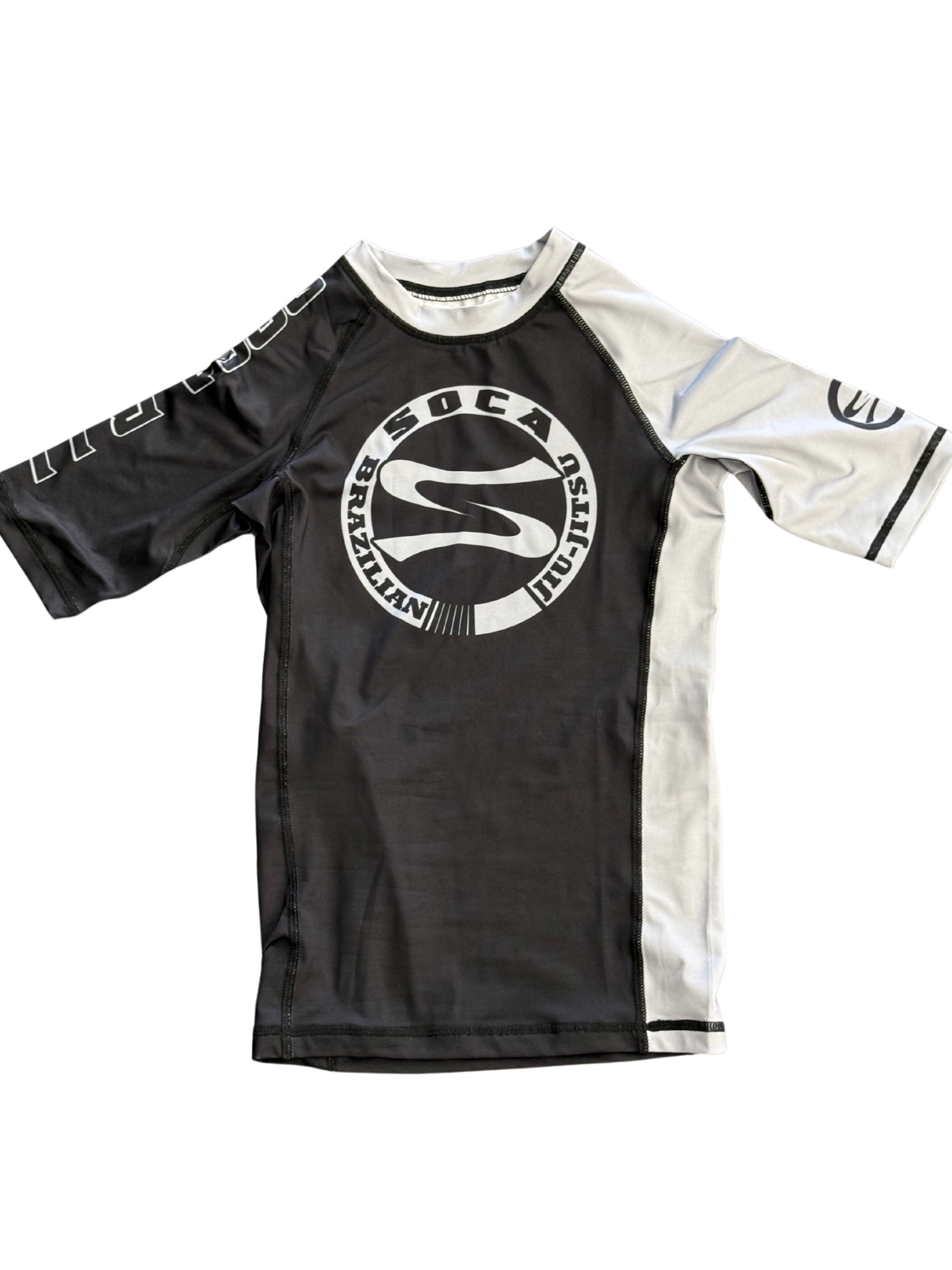 Kids Short Sleeve Belt Color Rash Guard